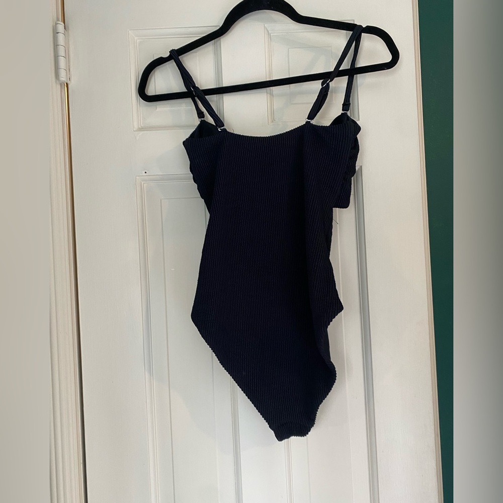 Veronica Beard Black Cut-Out One Piece Swimsuit - Picture 5 of 5